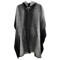 "Chacaltaya" Poncho mit Kapuze - Extra groß