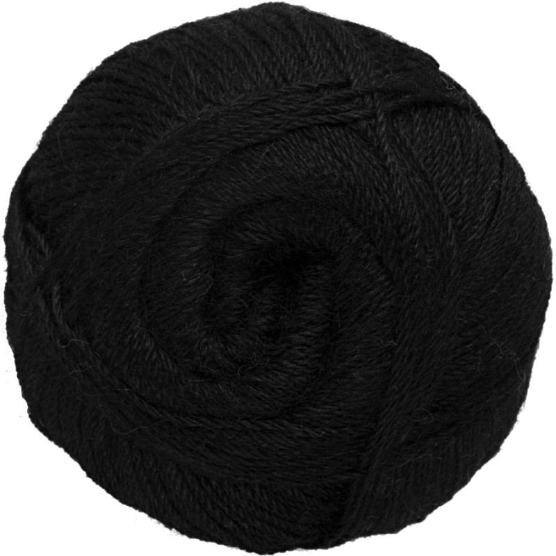Schwarz gefärbt - "Fine" - 100% Alpaka - 100 gr./ 340 mt.