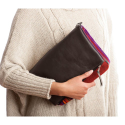 Umhängetasche aus Aguayo- und Lamaleder