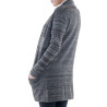 Marmorierte, offene, übergroße Jacke