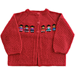 Strickjäckchen für Babys - Alpakawolle