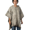 Poncho Huayna mit Kapuze - Schafwolle