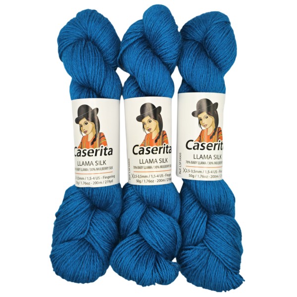 Ozeanblau – Baby Lama & Seide – 50 g / 200 m
