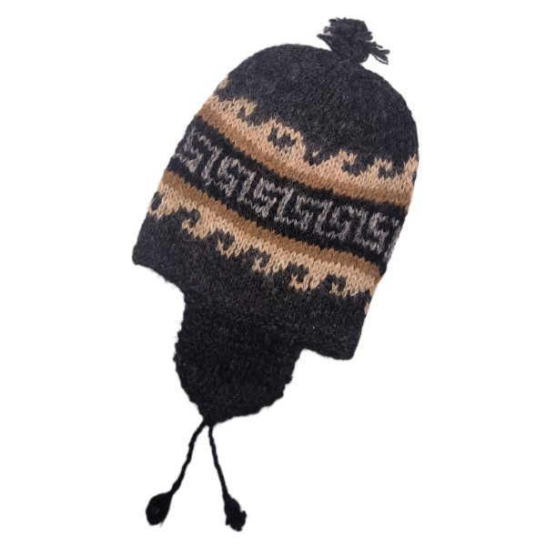 Andine Mütze in natürlichen Farben - Lama und Alpakawolle