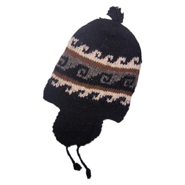 Andine Mütze in natürlichen Farben - Lama und Alpakawolle