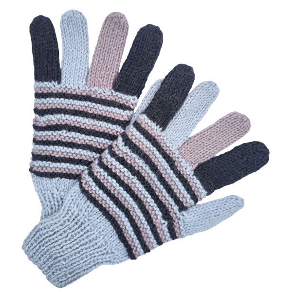 Größe M - Bunte Handschuhe - Handgewebt