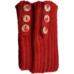 Armstulpen mit Knöpfen - Reine Alpakawolle